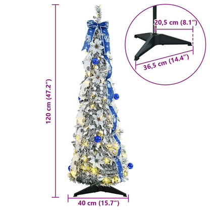 Konstgjord julgran Vit 120 cm PVC