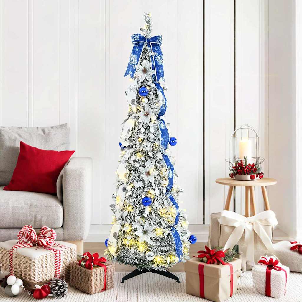 Konstgjord julgran Vit 150 cm PVC