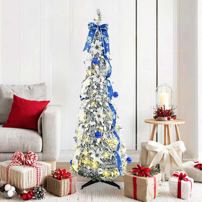 Konstgjord julgran Vit 150 cm PVC
