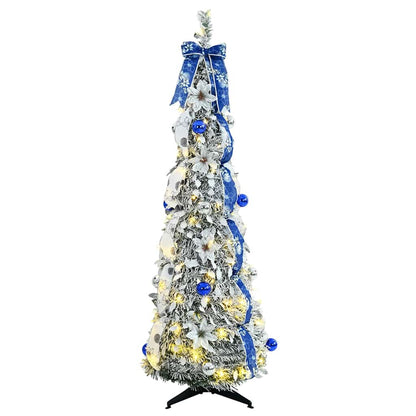 Konstgjord julgran Vit 150 cm PVC