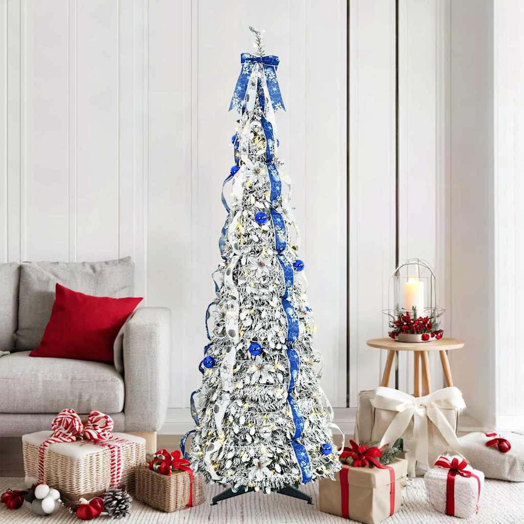Konstgjord julgran Vit 180 cm PVC