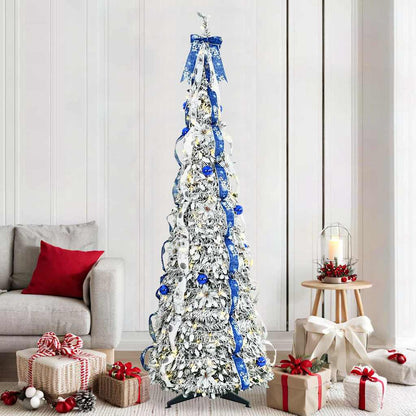 Konstgjord julgran Vit 210 cm PVC