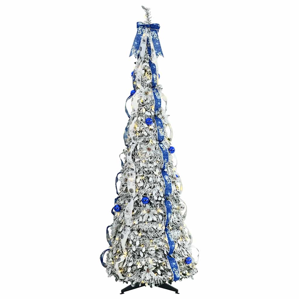 Konstgjord julgran Vit 210 cm PVC