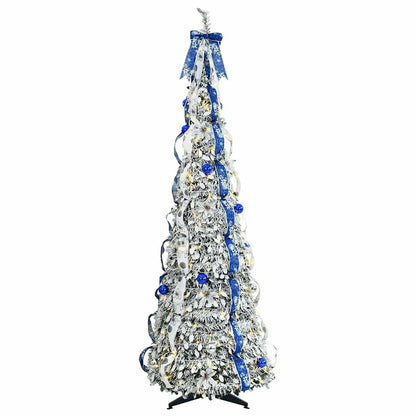 Konstgjord julgran Vit 210 cm PVC