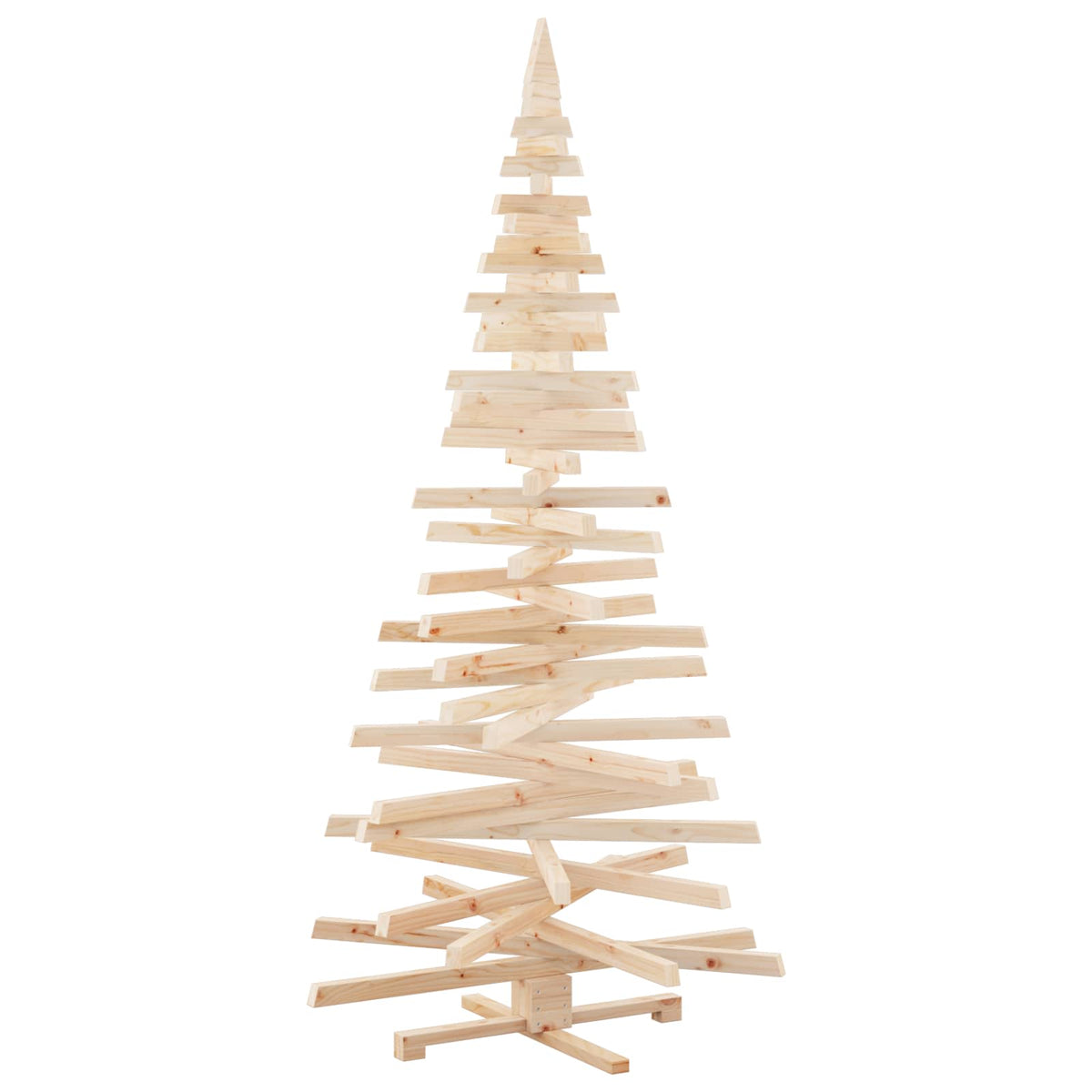 Julträd med stativ Naturfärg 210 cm Massiv furu