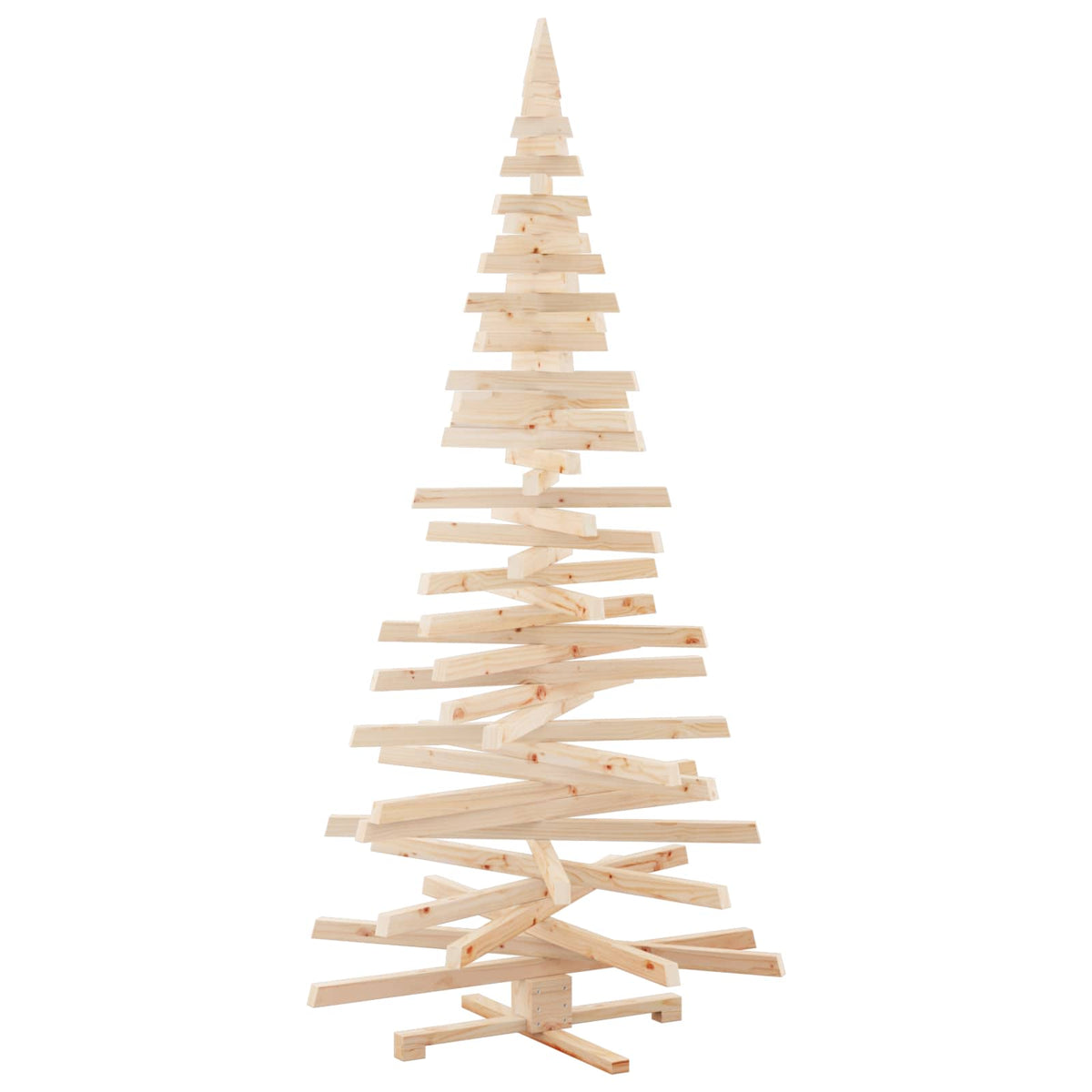 Julträd med stativ Naturfärg 210 cm Massiv furu