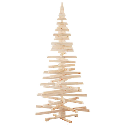 Julträd med stativ Naturfärg 210 cm Massiv furu
