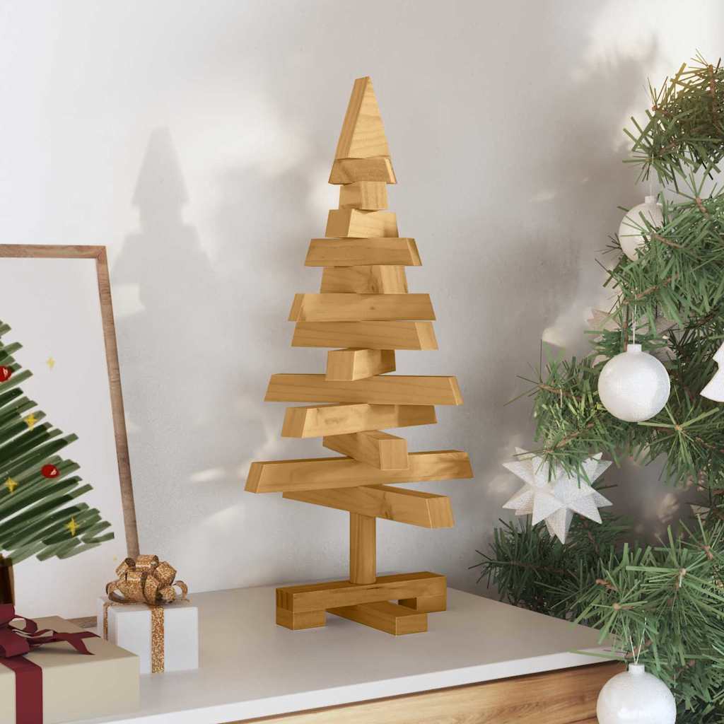 Julträd med stativ Brun 60 cm Massiv furu