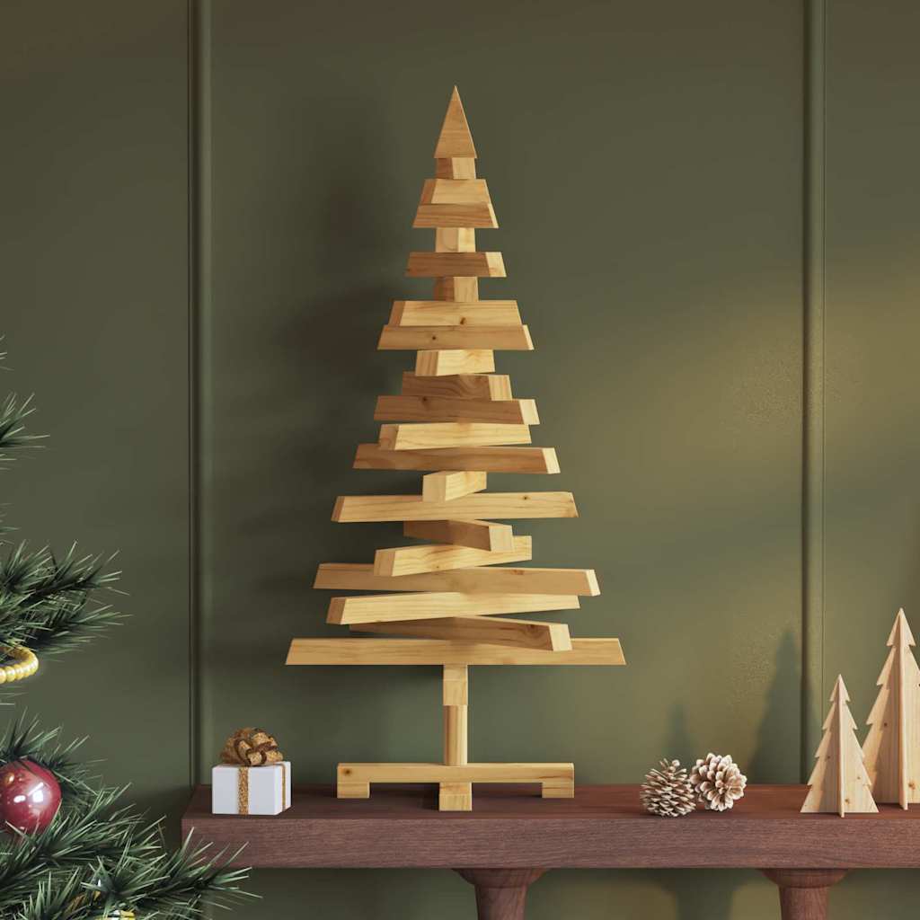 Julträd med stativ Brun 90 cm Massiv furu
