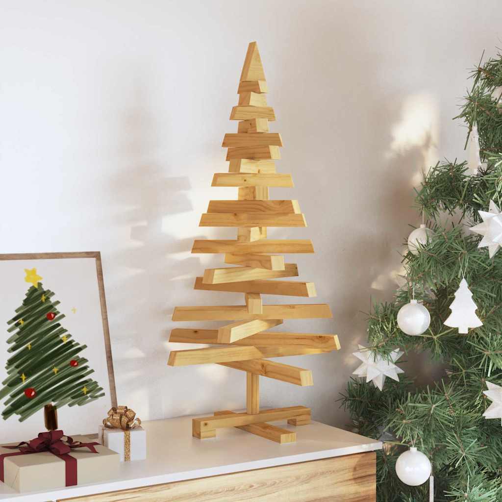 Julträd med stativ Brun 90 cm Massiv furu