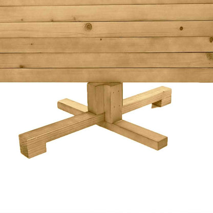 Julträd med stativ Brun 120 cm Massiv furu