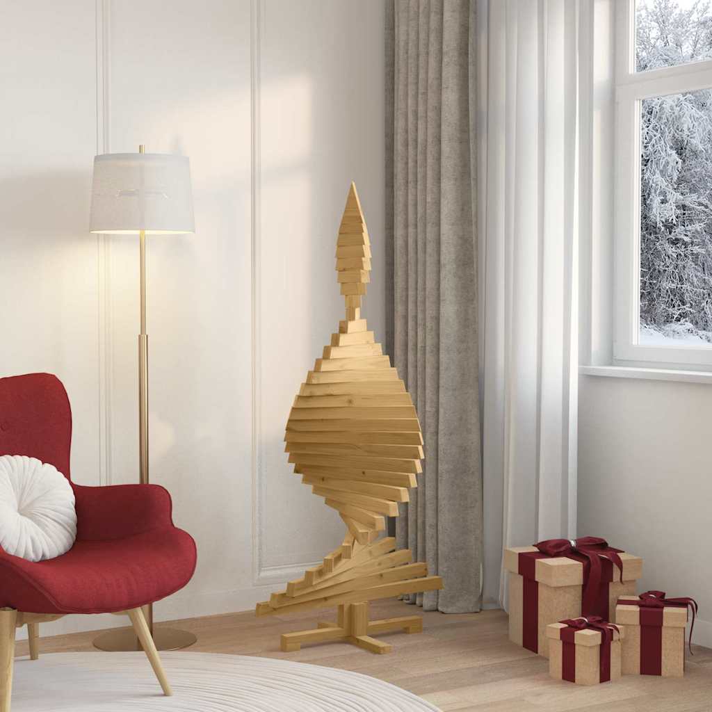 Julträd med stativ Brun 150 cm Massiv furu