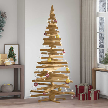 Julträd med stativ Brun 210 cm Massiv furu