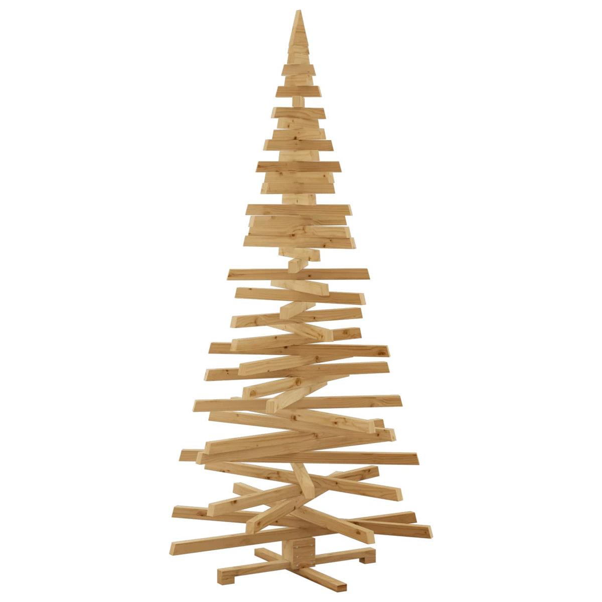 Julträd med stativ Brun 210 cm Massiv furu
