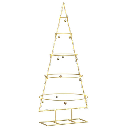 Julgran i metall med fot KUOPIO 125 cm Stål Guld