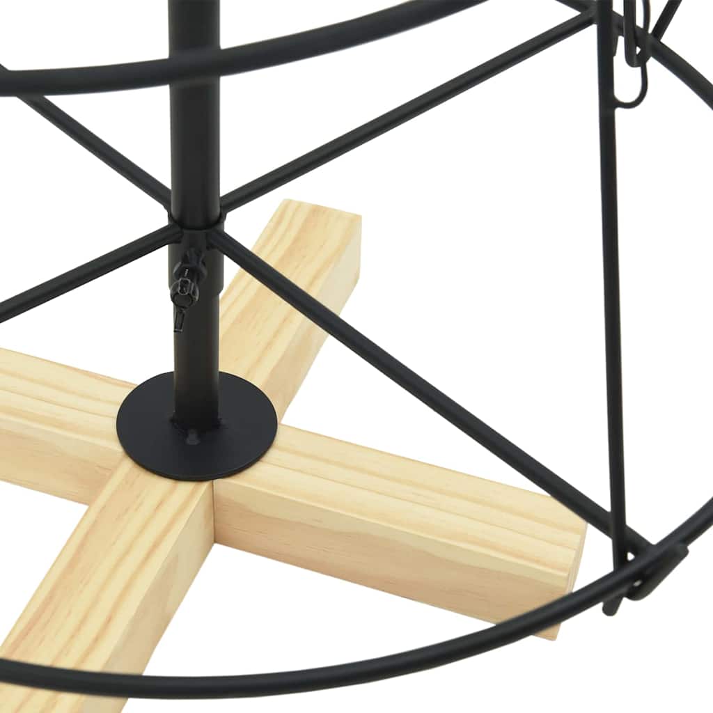 Julcone-träd med stativ Svart 90 cm Stål