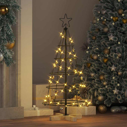Julcone-träd med stativ Svart 90 cm Stål