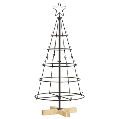 Julcone-träd med stativ Svart 90 cm Stål
