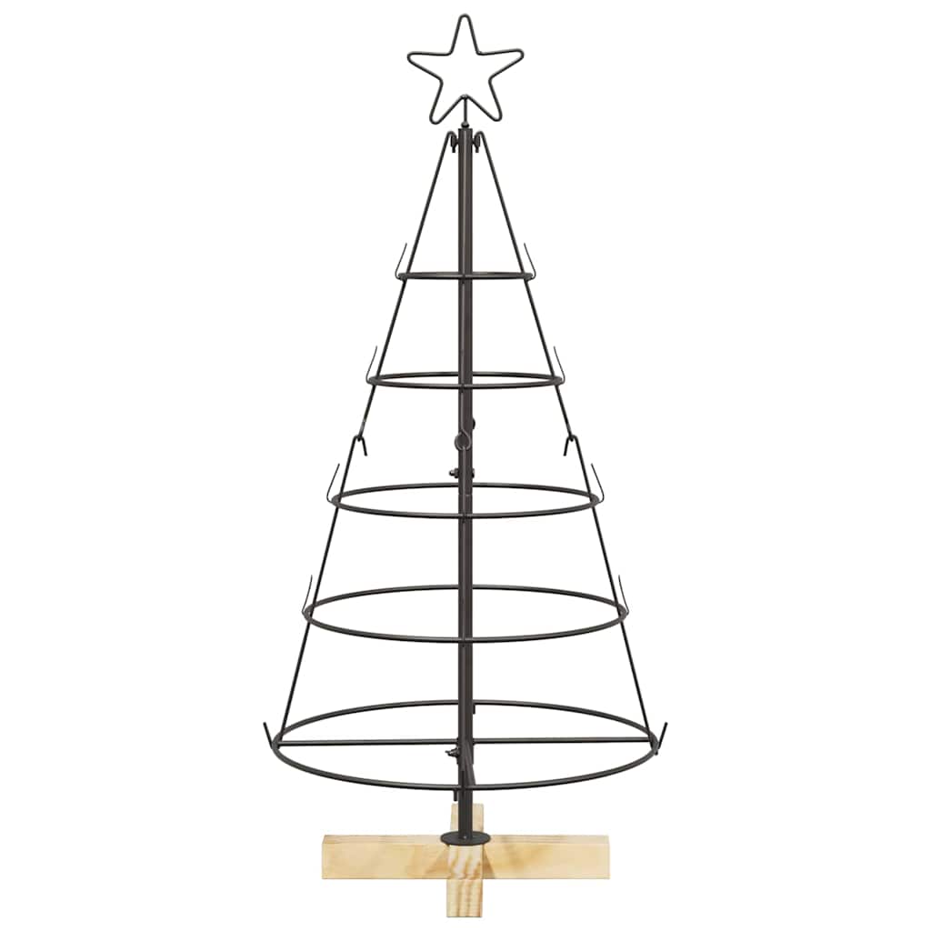 Julcone-träd med stativ Svart 90 cm Stål