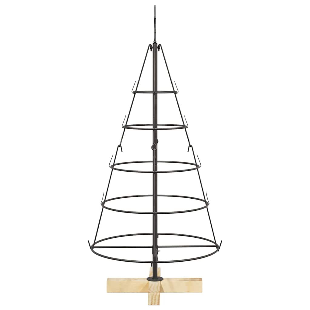 Julcone-träd med stativ Svart 90 cm Stål