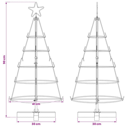 Julcone-träd med stativ Svart 90 cm Stål