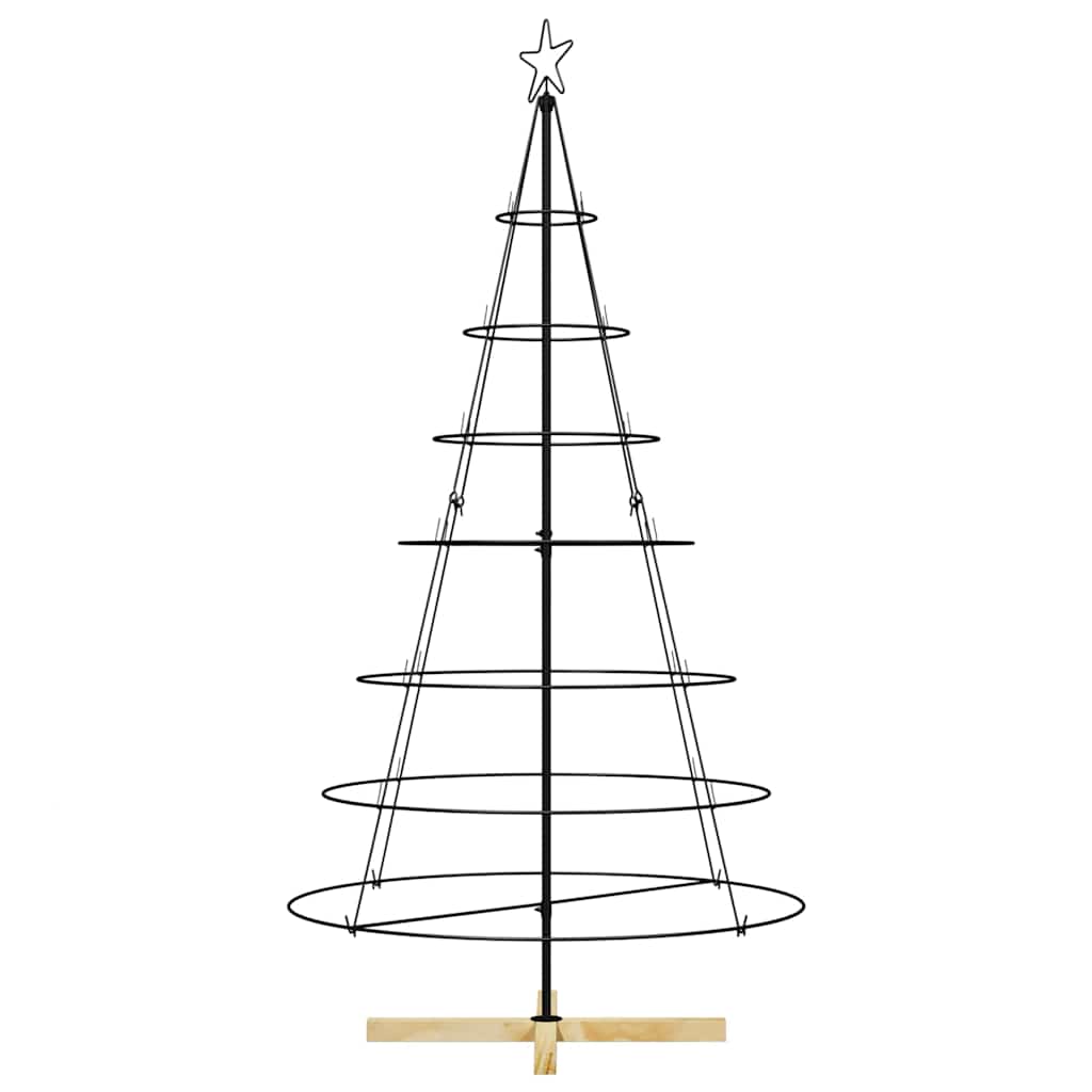 Julcone-träd med stativ Svart 180,5 cm Stål