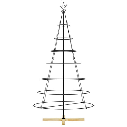 Julcone-träd med stativ Svart 180,5 cm Stål