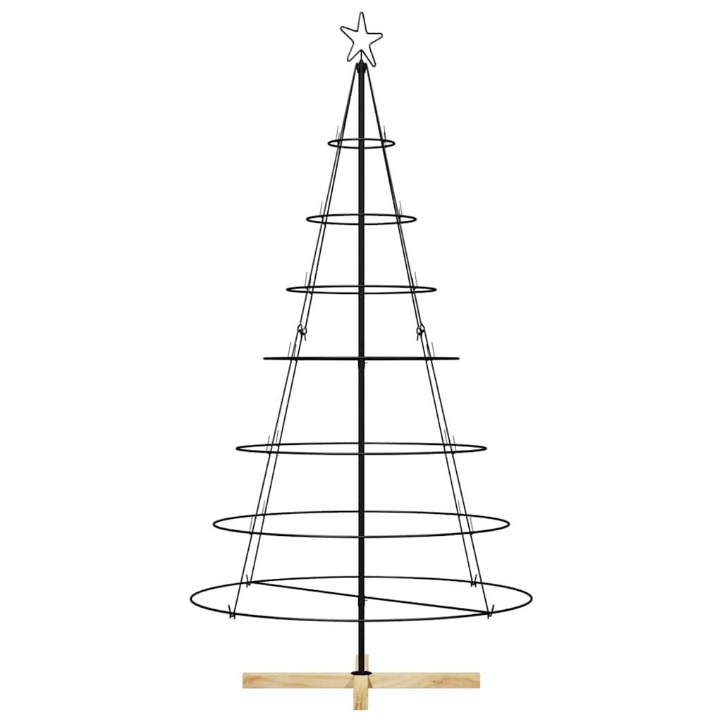 Julcone-träd med stativ Svart 180,5 cm Stål
