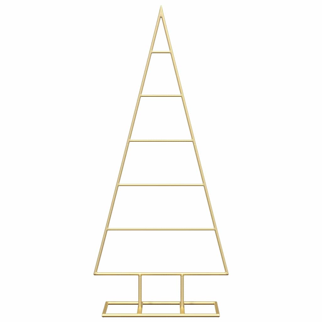Metall julgran Guld 90 cm Pulverlackerad stål