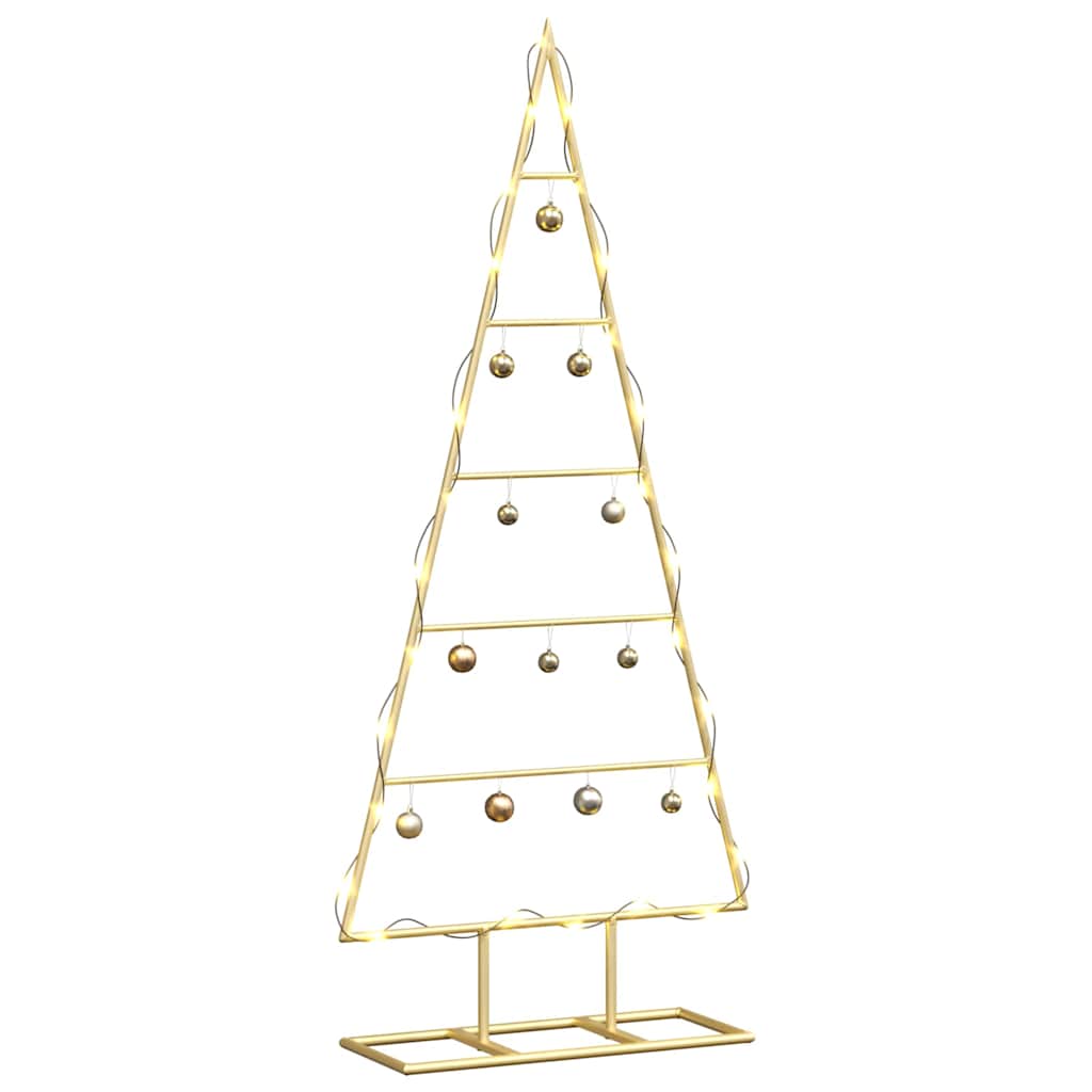 Metall julgran Guld 90 cm Pulverlackerad stål