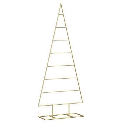 Metall julgran Guld 125 cm Pulverlackerad stål