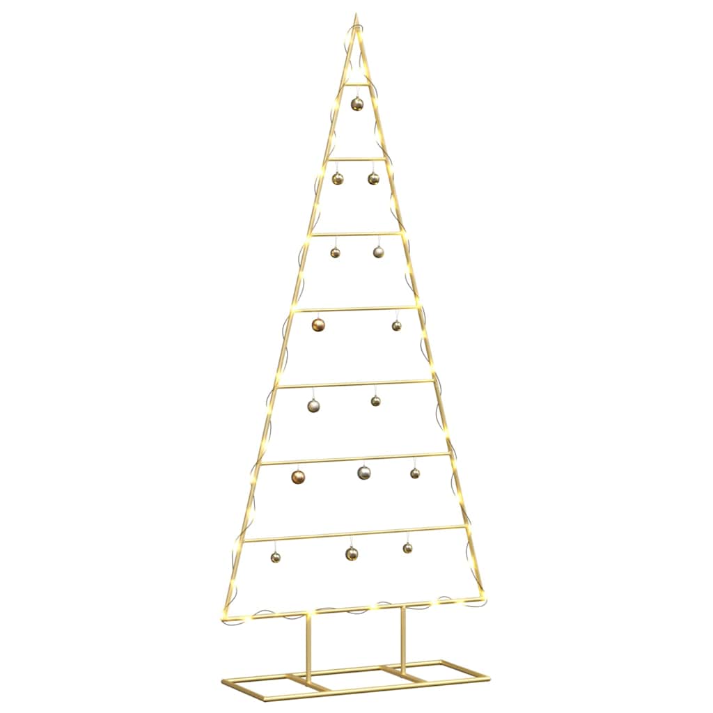 Metall julgran Guld 125 cm Pulverlackerad stål