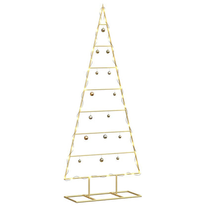 Metall julgran Guld 125 cm Pulverlackerad stål