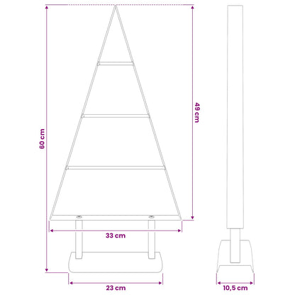 Metall julgran Svart 60 cm Stål
