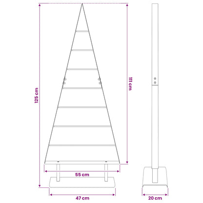 Metall julgran Svart 125,5 cm Stål