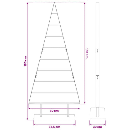 Metall julgran Svart 180 cm Stål