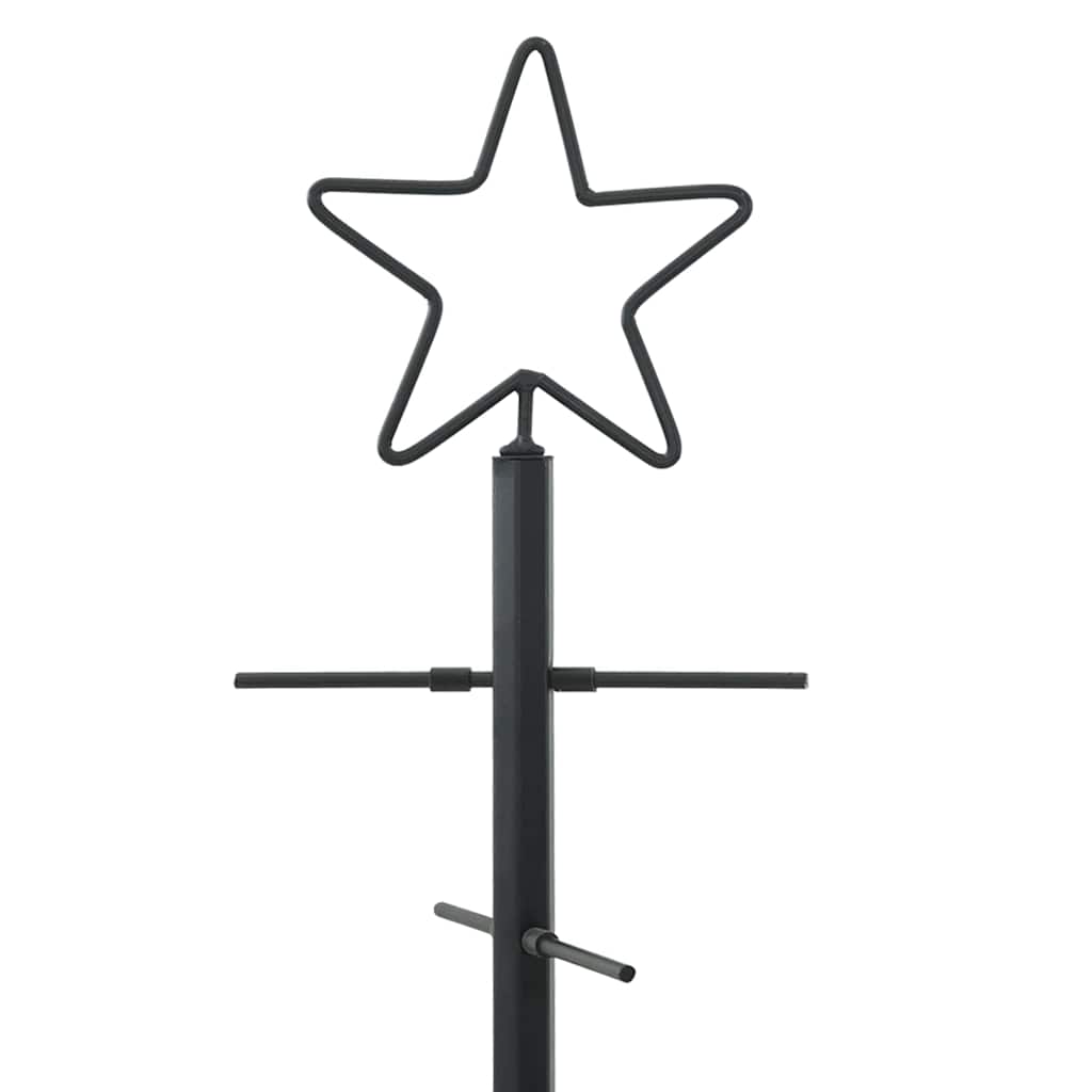 Metall julgran Svart 59,5 cm Pulverlackerad stål