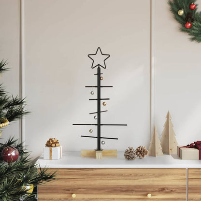 Metall julgran Svart 59,5 cm Pulverlackerad stål