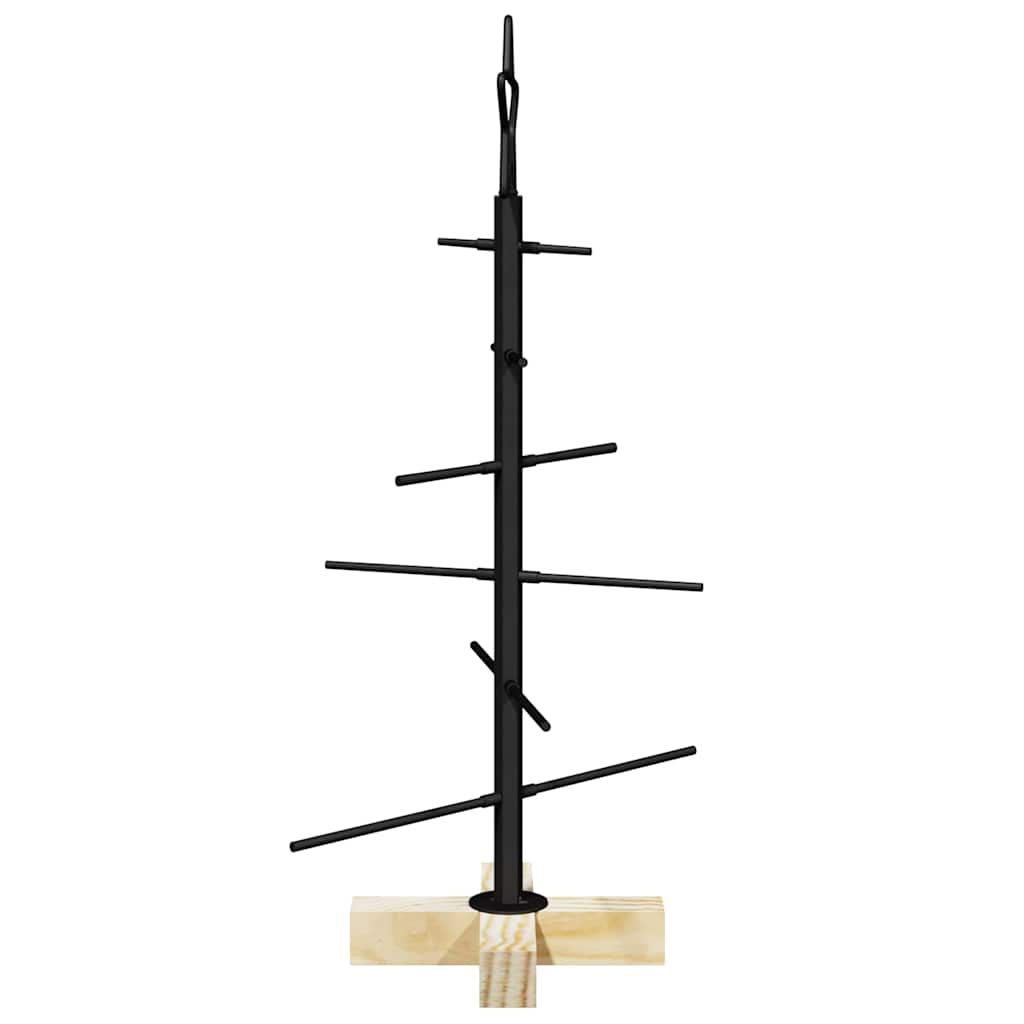 Metall julgran Svart 59,5 cm Pulverlackerad stål