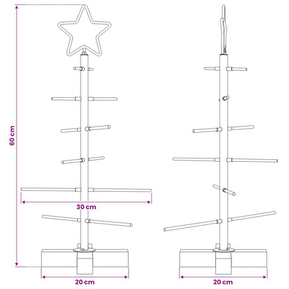 Metall julgran Svart 59,5 cm Pulverlackerad stål