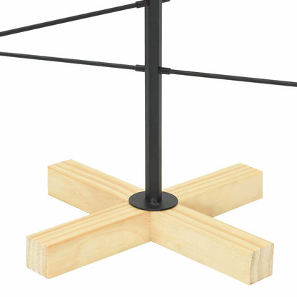Metall julgran Svart 89 cm Pulverlackerad stål