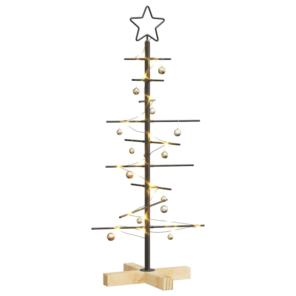 Metall julgran Svart 89 cm Pulverlackerad stål