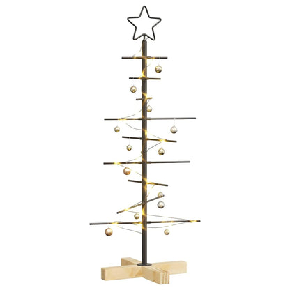 Metall julgran Svart 89 cm Pulverlackerad stål