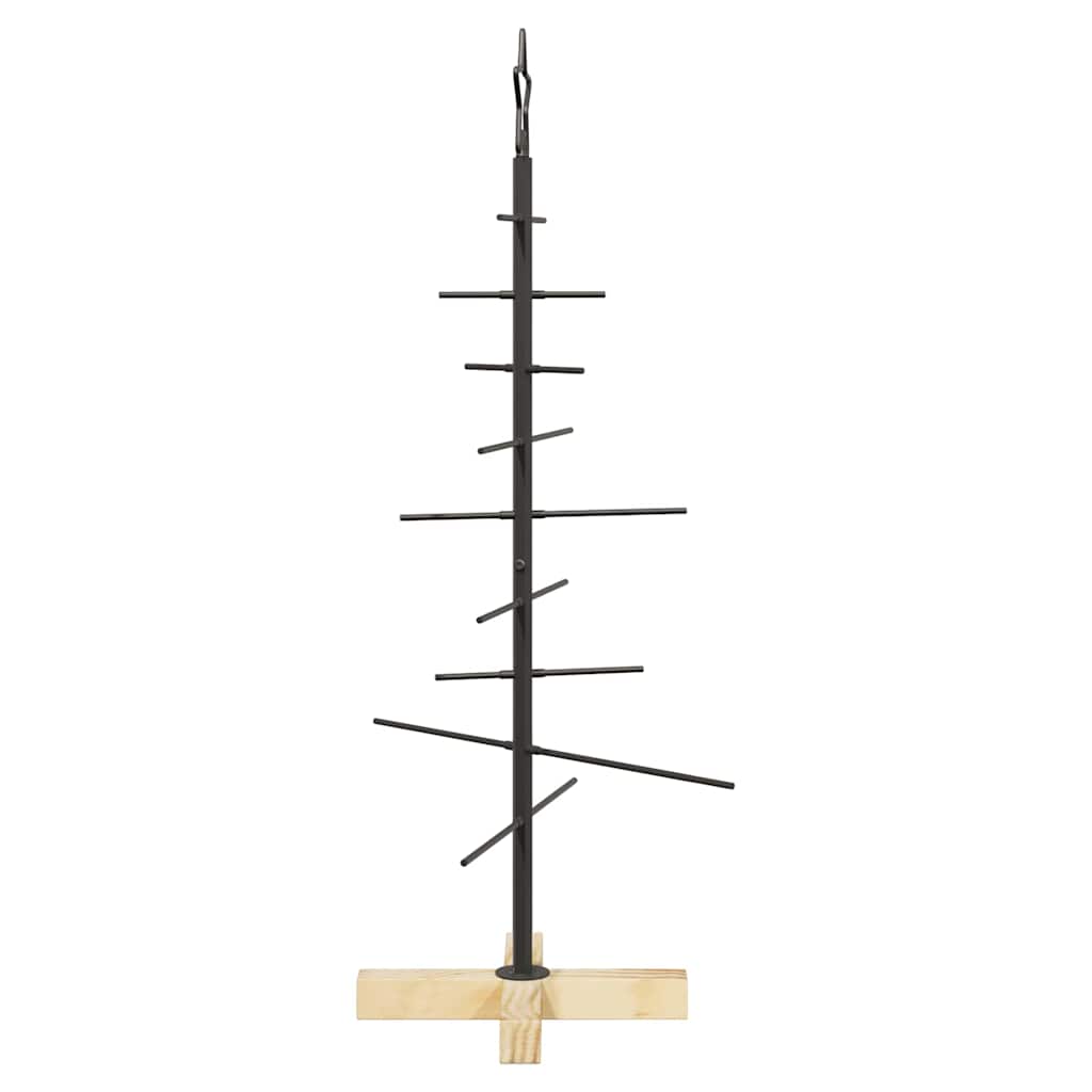 Metall julgran Svart 89 cm Pulverlackerad stål