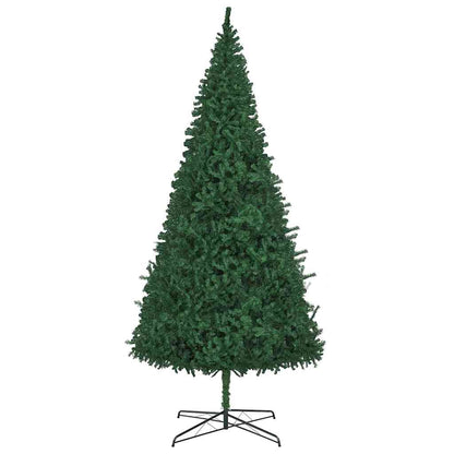 Julgran med dekorativa strängljus Grön 400 cm PVC