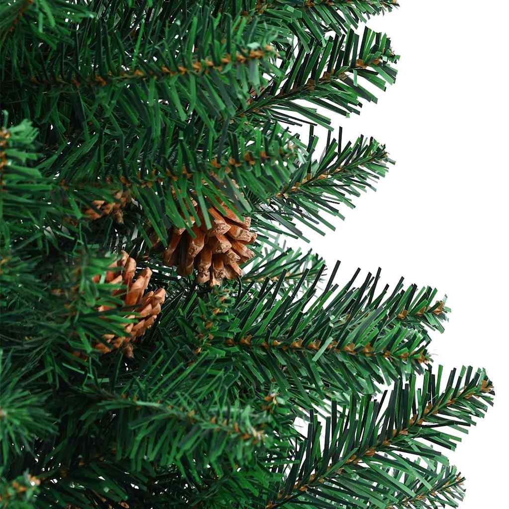 Smal julgran Grön 150 cm PVC och solid furu