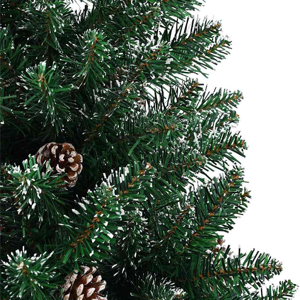 Smal julgran Grön 150 cm PVC och solid furu