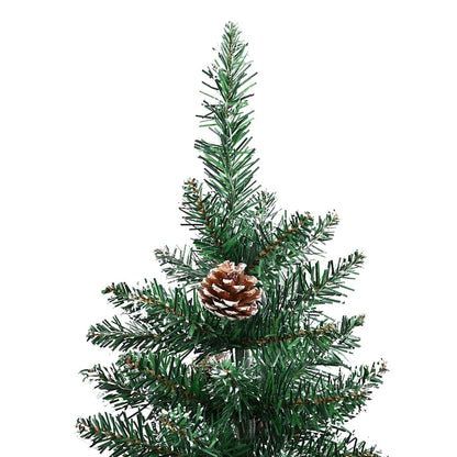 Smal julgran Grön 150 cm PVC och solid furu