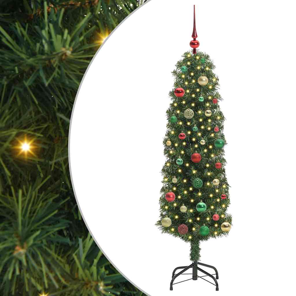 Konstgjord julgran Grön 150 cm PVC och stål och plast