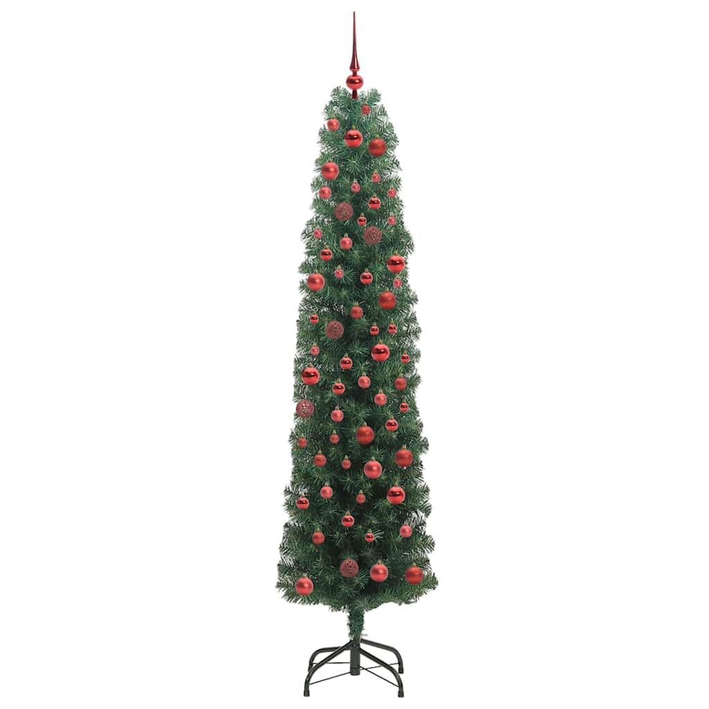 Konstgjord julgran Grön 180 cm PVC och stål och plast